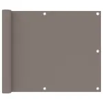 Paravan de balcon, gri taupe, 75x600 cm, țesătură oxford GartenMobel Dekor