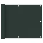 Paravan de balcon, verde închis, 75x500 cm, țesătură oxford GartenMobel Dekor