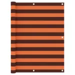 Paravan de balcon portocaliu și maro 120x500 cm țesătură oxford GartenMobel Dekor