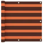 Paravan de balcon portocaliu și maro 90x500 cm țesătură oxford GartenMobel Dekor
