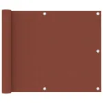 Paravan pentru balcon, cărămiziu, 75x300 cm, țesătură oxford GartenMobel Dekor