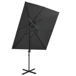 Umbrelă în consolă cu înveliș dublu, antracit, 250x250 cm GartenMobel Dekor