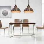 Lustre semisferice de culoare arămie, 2 buc. GartenMobel Dekor