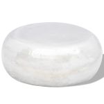 Măsuță de cafea din aluminiu bătut la ciocan, argintiu  GartenMobel Dekor