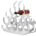 Suport sticle de vin pentru 11 sticle, argintiu, aluminiu  GartenMobel Dekor