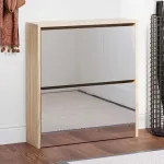 Pantofar cu oglindă 2 niveluri, culoare stejar, 63 x 17 x 67 cm GartenMobel Dekor