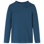 Tricou de copii cu mâneci lungi, tricot cu nervuri, bleumarin, 92 GartenMobel Dekor