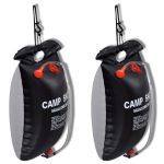 Duș de tabără, duș solar baie de exterior, 20 L, 2 buc GartenMobel Dekor