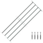 Grilaj de siguranță pentru ferestre cu 4 bare transversale 1000-1500mm GartenMobel Dekor