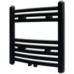 Radiator port-prosop încălzire centrală baie, curbat, negru 480x480 mm GartenMobel Dekor