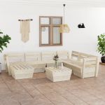 Set mobilier de grădină din palet 8 piese lemn de molid tratat GartenMobel Dekor