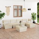 Set mobilier grădină din paleți, 6 piese, lemn de molid tratat GartenMobel Dekor