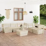 Set mobilier grădină din paleți, 6 piese, lemn de molid tratat GartenMobel Dekor