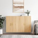 Dulapuri montate pe perete, 2 buc, stejar sonoma, 69,5x34x90 cm GartenMobel Dekor