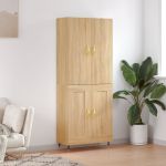 Dulap înalt, stejar sonoma, 69,5x34x180 cm, lemn compozit GartenMobel Dekor