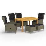 Set mobilier de grădină, 7 piese, maro GartenMobel Dekor