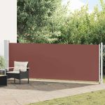 Copertină laterală retractabilă de terasă, maro, 140 x 600 cm GartenMobel Dekor