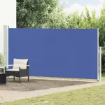 Copertină laterală retractabilă de terasă, albastru, 180x500 cm GartenMobel Dekor