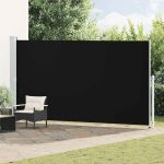 Copertină laterală retractabilă de terasă, negru, 200 x 500 cm GartenMobel Dekor