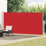 Copertină laterală retractabilă de terasă, roșu, 180x500 cm GartenMobel Dekor