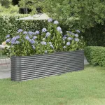 Strat înălțat grădină 260x40x68 cm oțel galvanizat GartenMobel Dekor