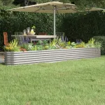 Strat înălțat grădină 332x40x36 cm oțel galvanizat GartenMobel Dekor