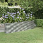Strat înălțat grădină 260x40x68 cm oțel galvanizat GartenMobel Dekor