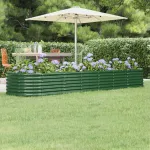Strat înălțat grădină 296x80x36 cm oțel galvanizat GartenMobel Dekor