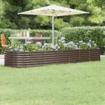 Strat înălțat grădină 296x80x36 cm oțel galvanizat GartenMobel Dekor