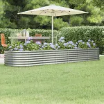 Strat înălțat grădină 296x80x36 cm oțel galvanizat GartenMobel Dekor