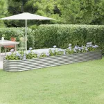 Strat înălțat grădină 440x80x36 cm oțel galvanizat GartenMobel Dekor