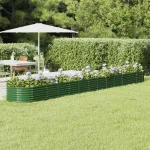 Strat înălțat grădină 512x80x36 cm oțel galvanizat GartenMobel Dekor