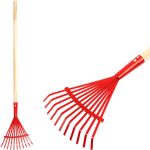 Grebla mini pentru frunze Strend Pro Herrison, 11 dinți, coadă lemn 90 cm