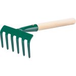 Greblață de grădină Fed cu 6 dinți și mâner din lemn, 109/250