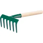 Greblață de grădină Fed cu 6 dinți și mâner din lemn, 109/250