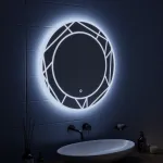 Oglindă LED touch Astrix 60 cm, 6000K, dimabilă, cu sistem de dezaburire