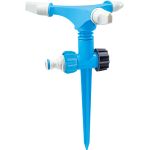 Aspersor rotativ Aquacraft cu 3 brațe, pe țăruș, din PVC