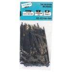 Set 100 coliere de plastic Detoolz 2,5x100 mm, negre, cu protecție UV