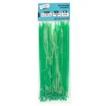 Set 100 bride din plastic Detoolz 2.5x200 mm, rezistente UV, verde