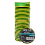 Set 10 benzi izolatoare Detoolz 19 mm x 20 m verde/galben, G01