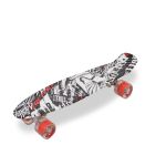 Skateboard copii SKULL LED, 22 inch, Byox, Alb-Negru Ultimate FactoryBikes