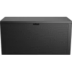 Box de depozitare Keter Emily 277 L, grafit, cu efect ratan si capac 80 kg