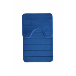 Set 2 covorașe de baie albastre, antiderapante și absorbante 80x50/50x40