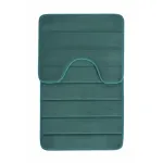 Set 2 covorașe de baie verzi antiderapante, absorbante 80x50 și 50x40