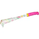 Grebla de mana Strend Pro roz, cu model floral, Ladies Line, 38,5 cm