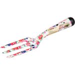 Cultivator manual Strend Pro Ladies Line din metal, 3 dinti, model floral