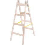 Scară dublă din lemn Strend Pro cu 4 trepte, 1,3 m, 150 kg