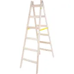 Scară dublă din lemn Strend Pro, 6 trepte, 1,9 m, 150 kg