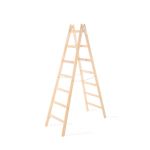 Scară dublă din lemn Strend Pro cu 7 trepte, 2,26 m, 150 kg