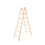 Scară dublă din lemn Strend Pro cu 7 trepte, 2,26 m, 150 kg